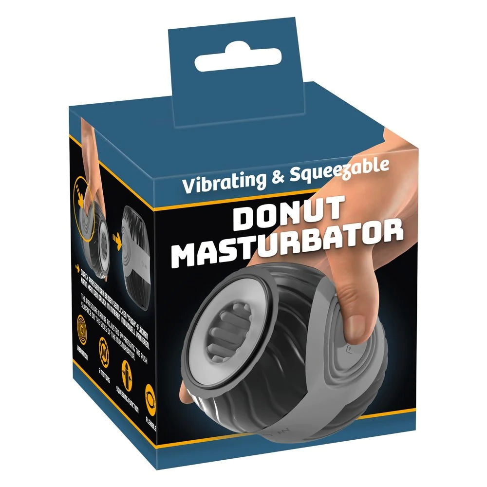 Vibrating And Squeezable Donut Masturbator