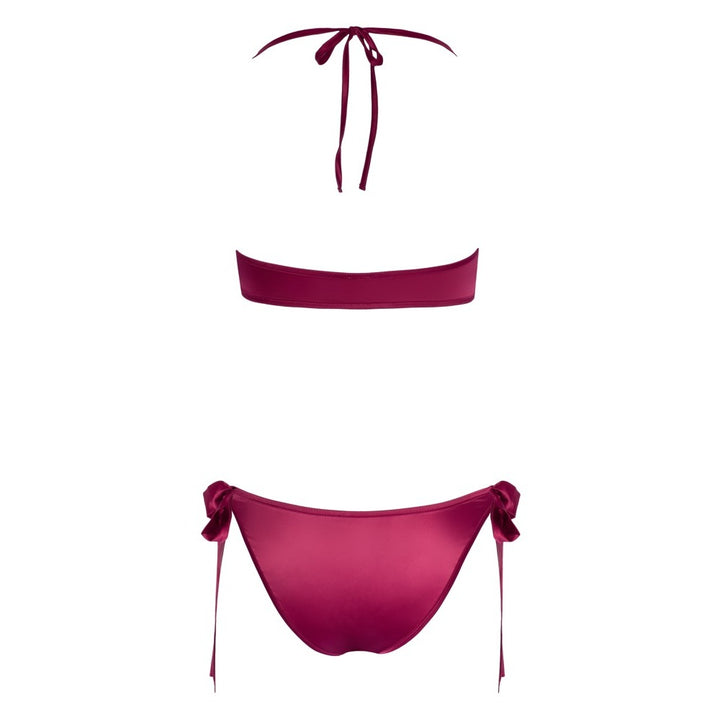 Cottelli Tie Up Bra And Briefs Set Red Size: S/M