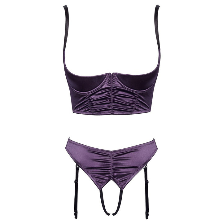 Cottelli Satin Quarter Cup Bra Set Size: 80b/m