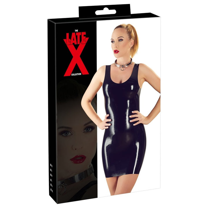 LateX Mini Dress Black Size: Large