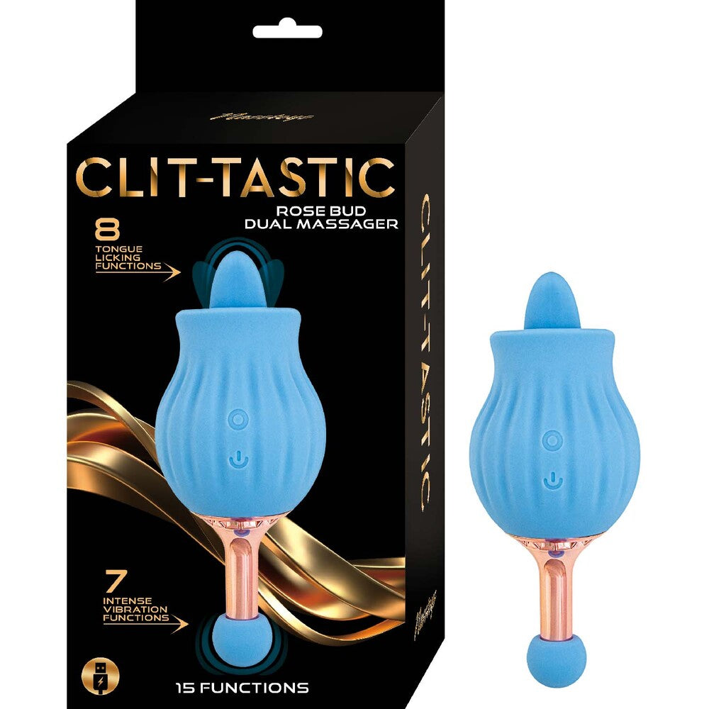 Clit-Tastic Rose Bud Dual Massager Rechargeable