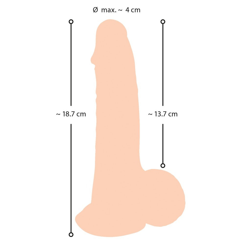 Nature Skin Dildo With Movable Skin 19cm