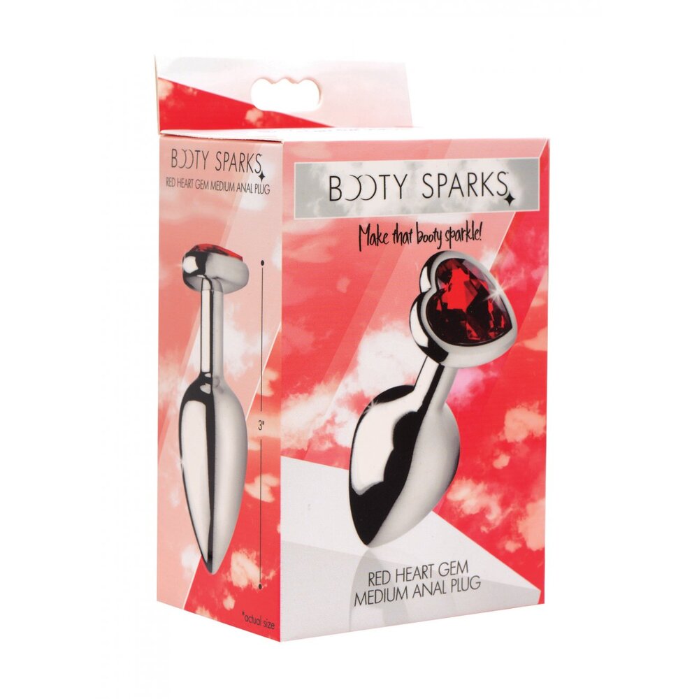 XR Booty Sparks Red Heart Medium Anal Plug