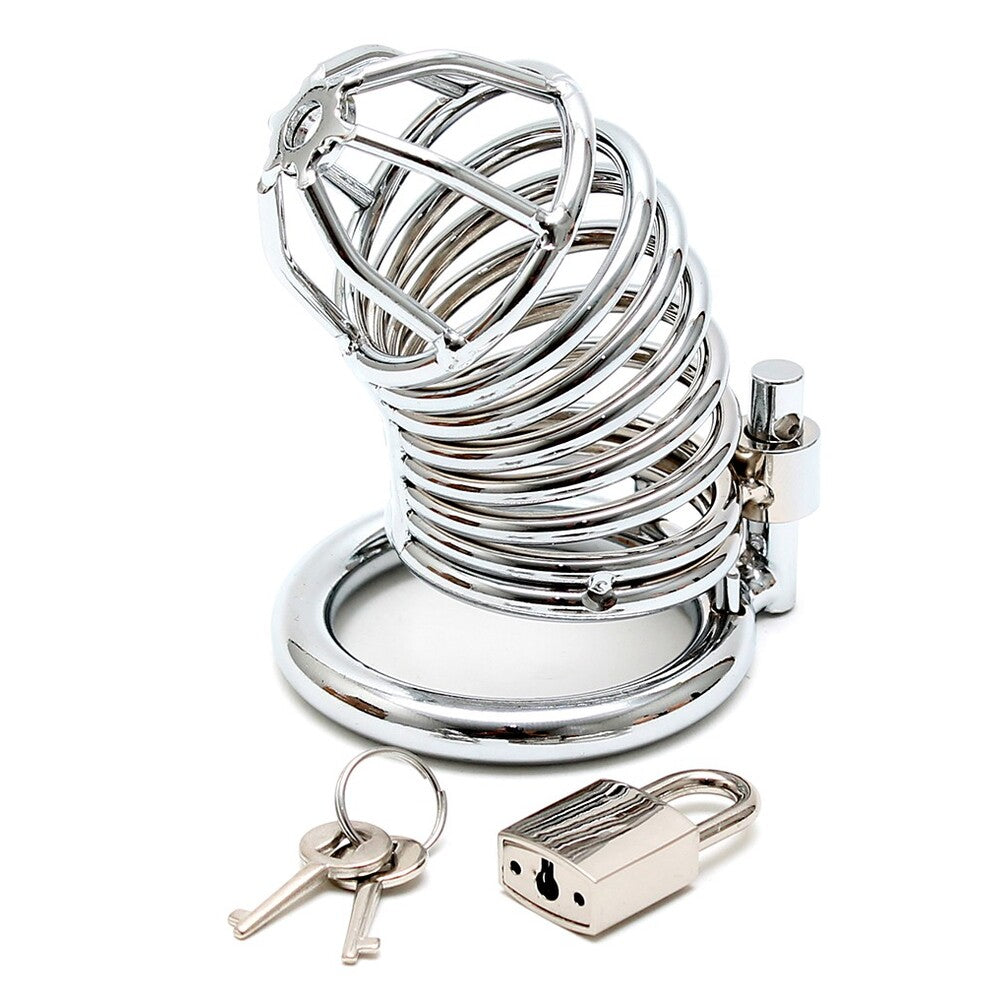 Chrome Chastity Cock Cage