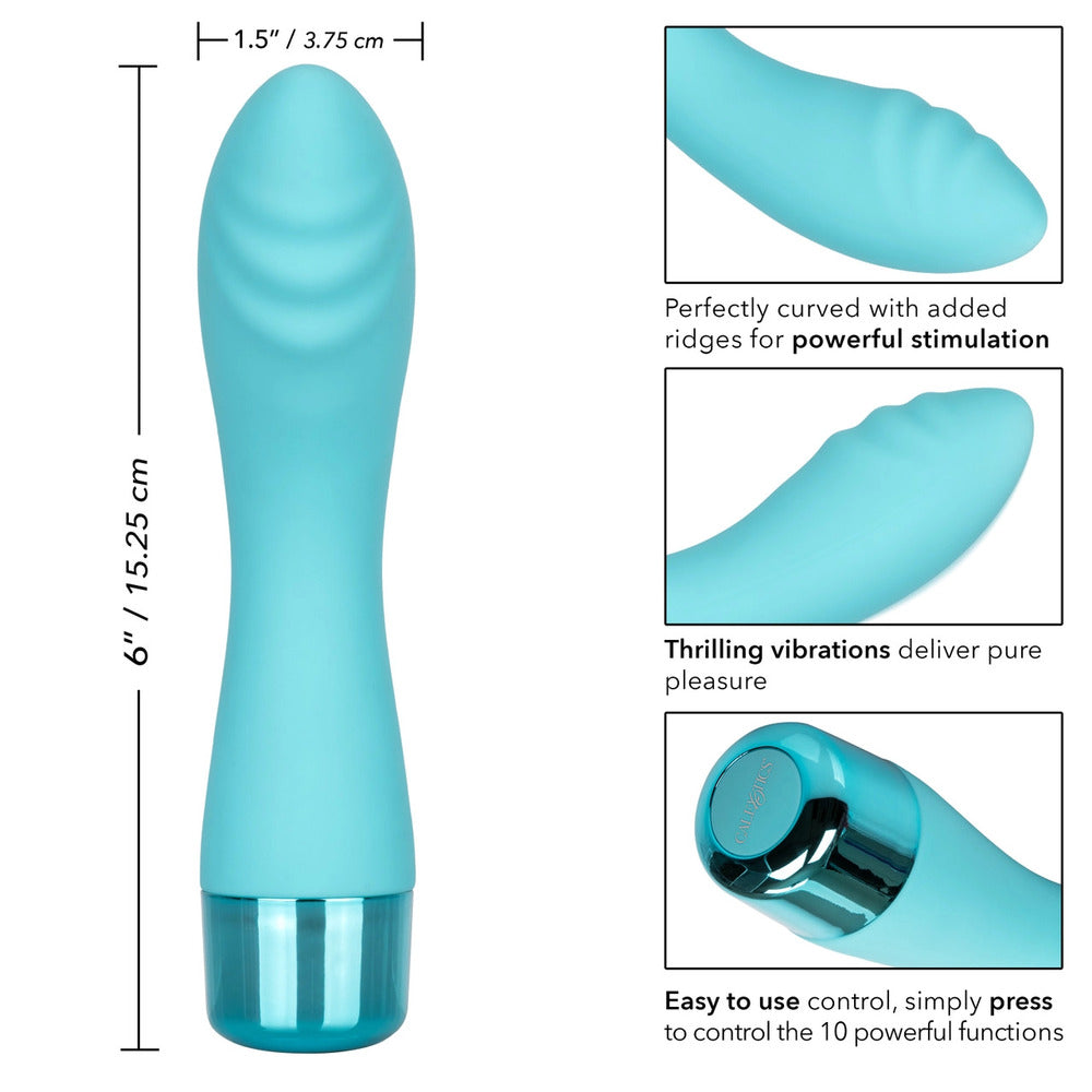 Eden Ripple Silicone G-Spot Vibrator Waterproof 6 inch