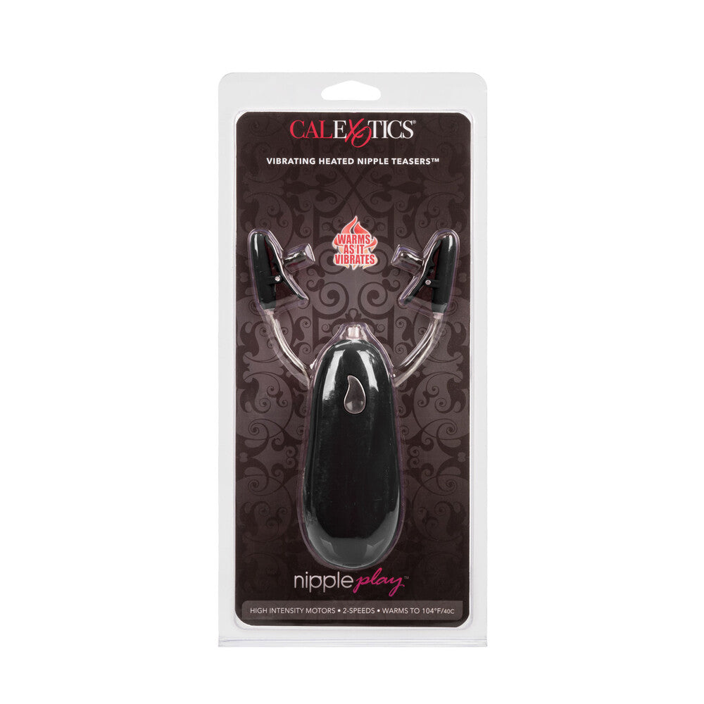 Heated Vibrating Nipple Teasers Black