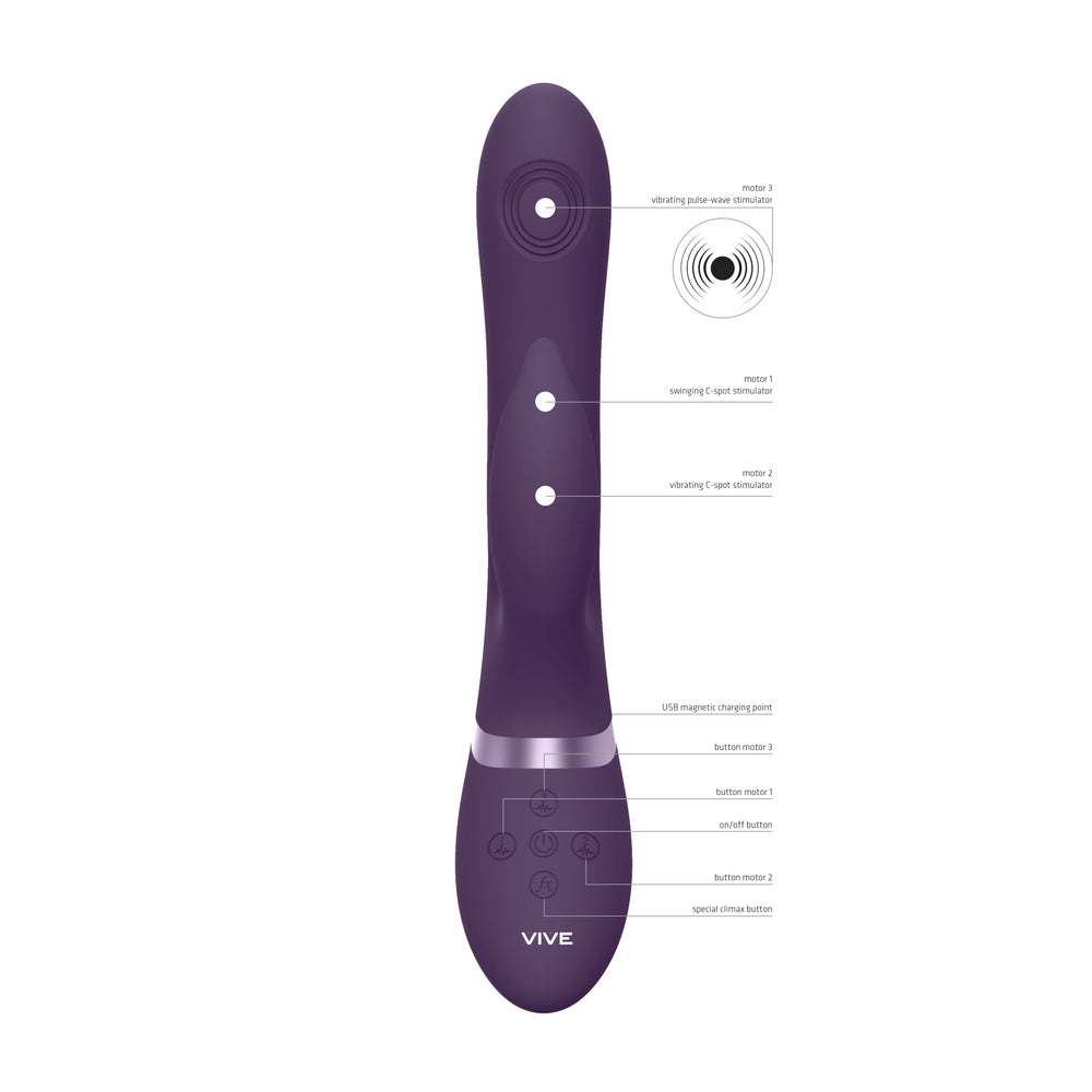 Vive Aimi Pulse Wave And Vibrate G Spot Vibrator Purple