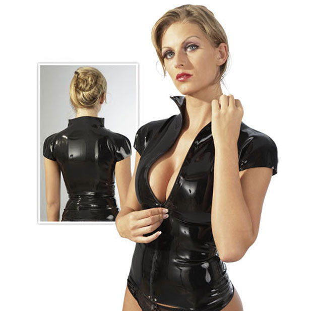 LateX Zip Shirt Size: Small